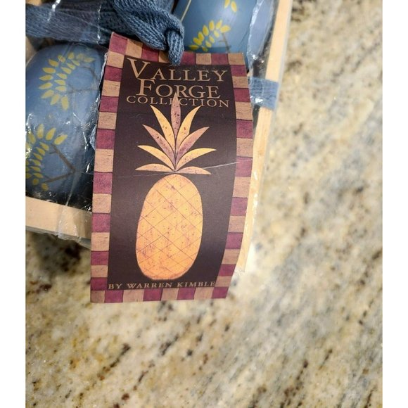 Warren Kimble Home Sweet Home Valley Forge Wooden Napkin Rings Set of 4 NIP - Picture 6 of 10